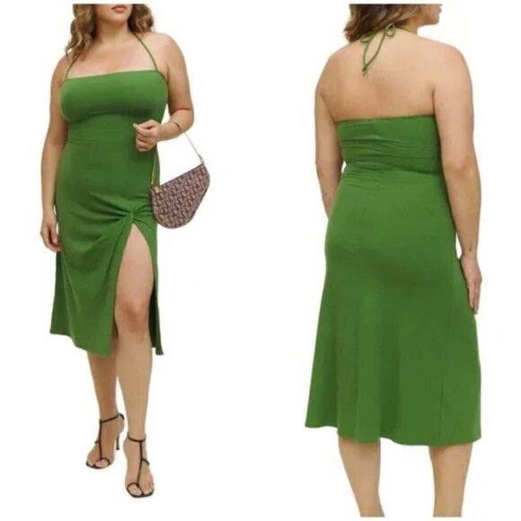 REFORMATION Hilo Knit Dress in Palm Green Size Medium - Picture 1 of 8